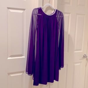 R&M Richards Size 12P Beautiful Dark Purple/Plum Sleeveless dress; Formal. NWOT